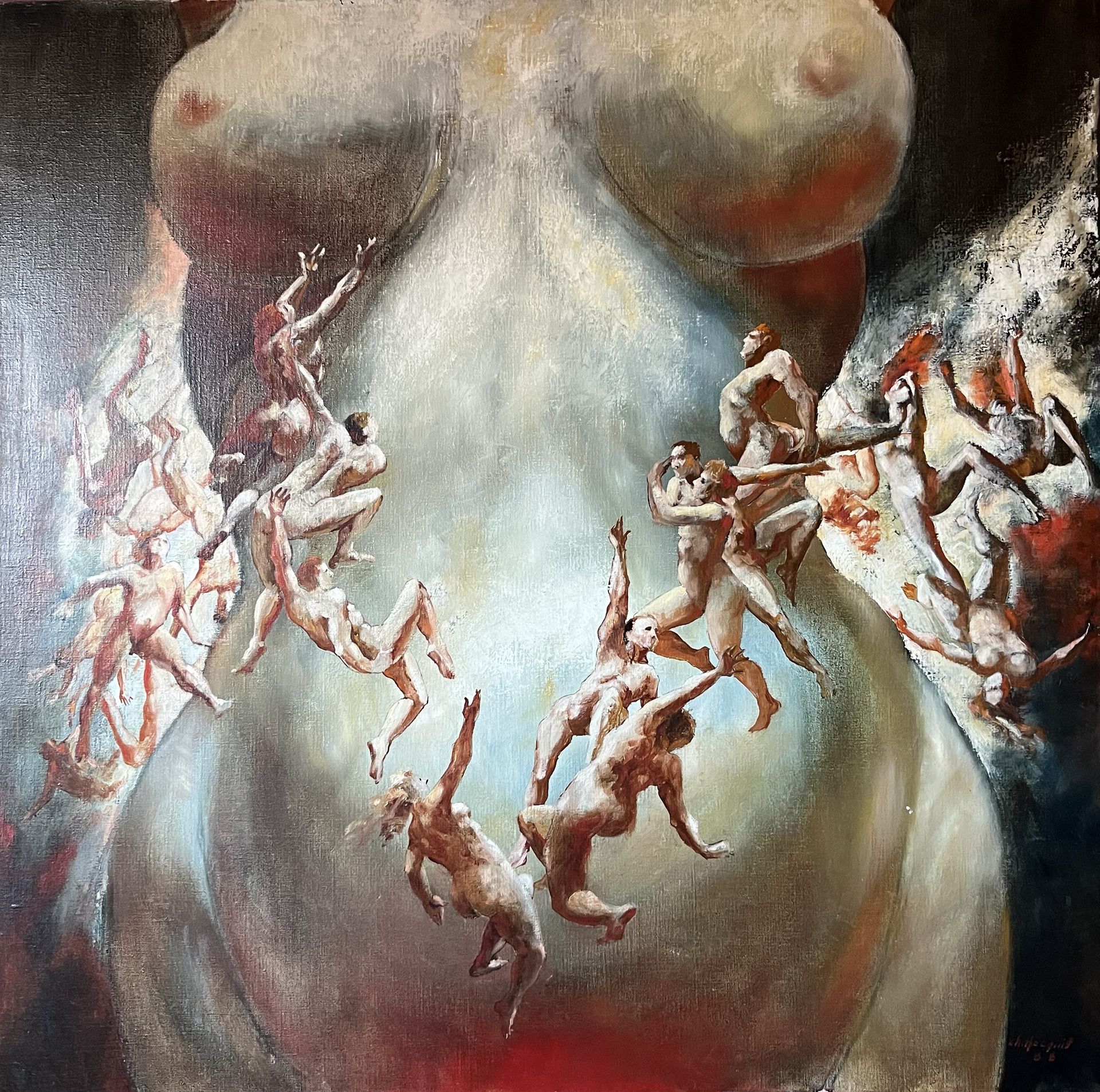 Christian Hoquet, peintre belge, sans titre ni date