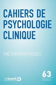 Couverture Cahiers de psychologie clinique n°63 (2024/2)