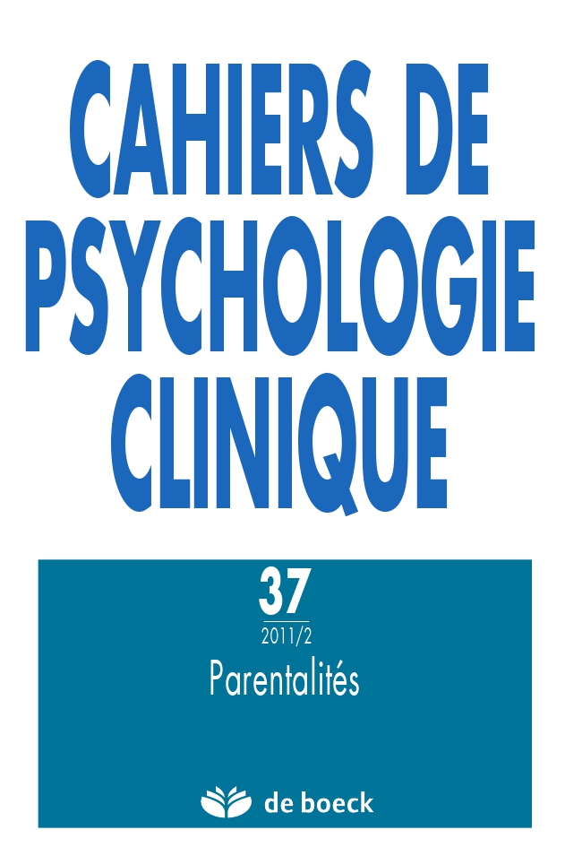 Cahiers de psychologie clinique n°37 couverture